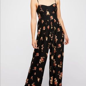 Free people vintage flower print jumpsuit